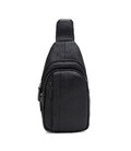 Мужской кожаный рюкзак через плечо Borsa Leather K1617f-black