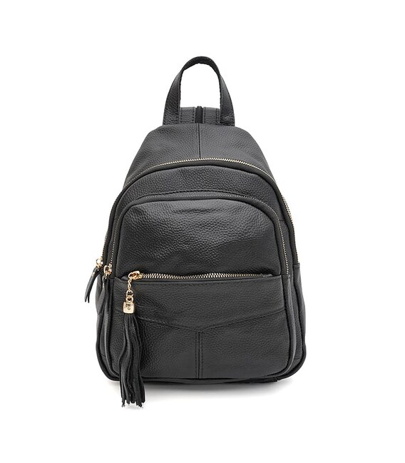 Женский кожаный рюкзак Keizer k11028D-black
