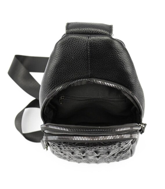 Шкіряна сумка слінг з тисненням рептилія Tiding Bag M56-8880A