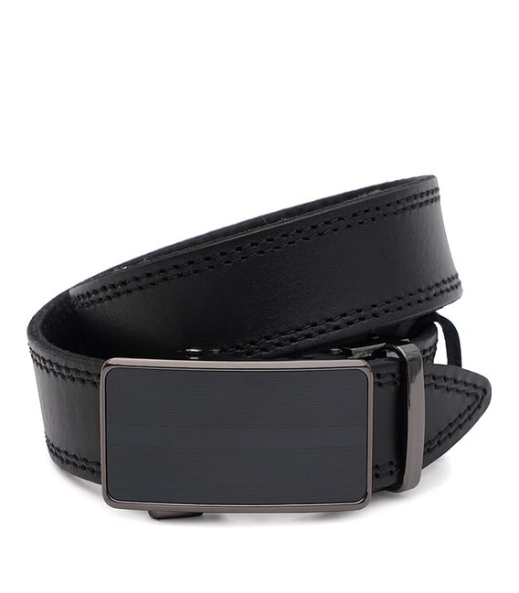 Мужской кожаный ремень Borsa Leather 125v1genav41-black - фото