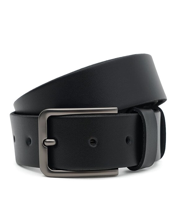 Мужской кожаный ремень Borsa Leather 125vfx82-black - фото