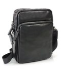 Сумка чоловіча шкіряна чорна Tiding Bag 168A