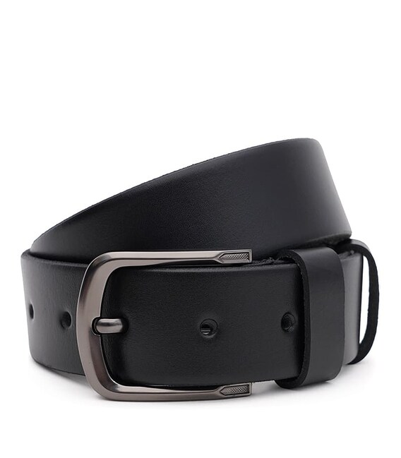Батал - мужской кожаный ремень Borsa Leather 150v1fx77-black - фото