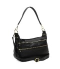 Женская кожаная сумка Borsa Leather K1213-black