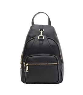 Женский кожаный рюкзак Borsa Leather K1162-black - фото