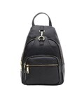 Женский кожаный рюкзак Borsa Leather K1162-black
