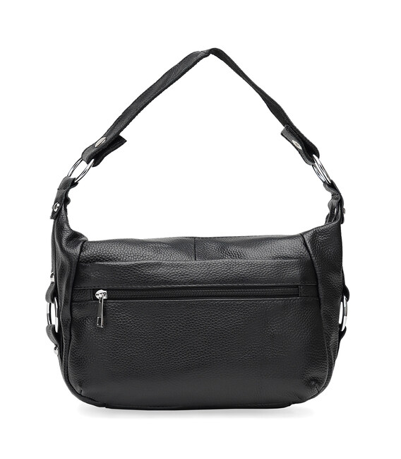 Женская кожаная сумка Borsa Leather K1131-black - фото