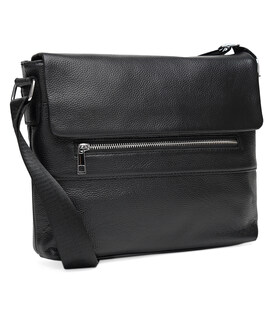 Мужская кожаная сумка Borsa Leather K13530-black - фото