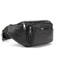 Вместительная кожаная сумка на пояс черная Tiding Bag M56-2030A фото