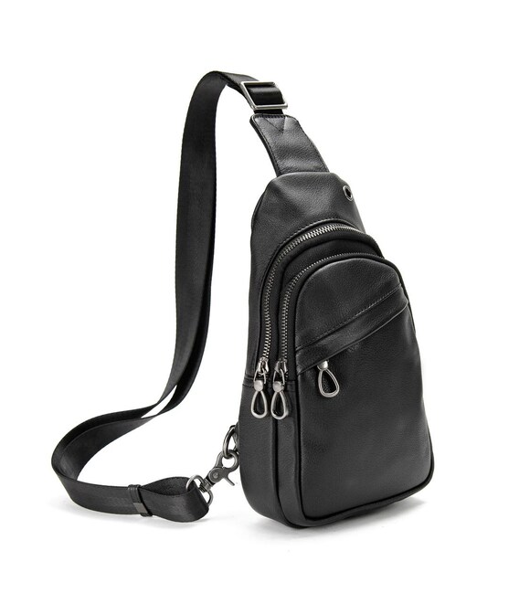 Слінг гладкий шкіряний TIDING BAG 8007A