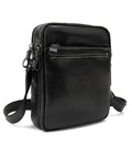 Месенджер кожаный чорний Tiding Bag 8713A