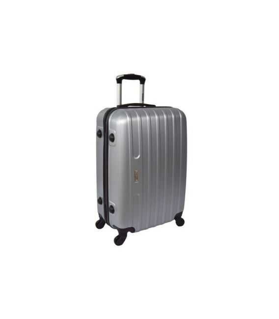 Чемодан Siker Line средний M серебристый фото, картинка, изображение