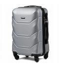 Чемодан Wings 147 средний M серебристый фото, картинка, изображение