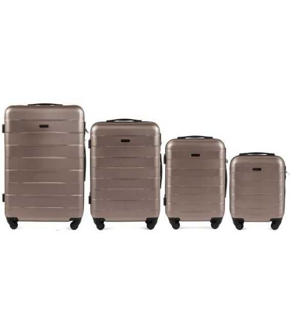 Набір валіз Wings 401 4 в 1 шампань картинка, зображення, фото