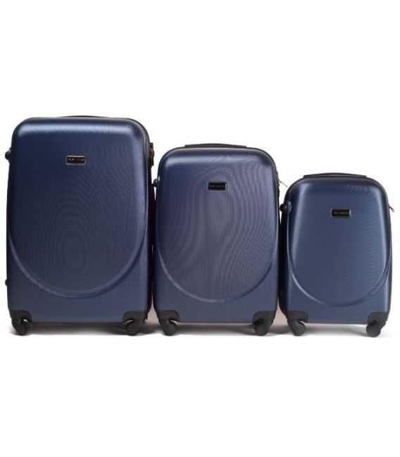 Набор Чемоданов Wings 310 3 в 1 синий фото, картинка, изображение