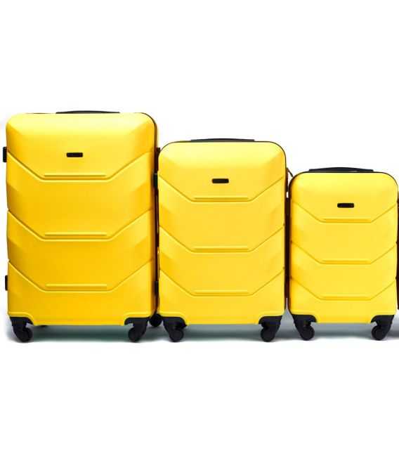 Набор Чемоданов Wings 147 3 в 1 желтый фото, картинка, изображение