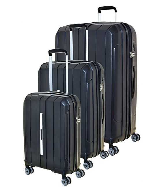 Набір Валіз Snowball 83803 3 в 1 чорний - картинка, зображення, фото валізи