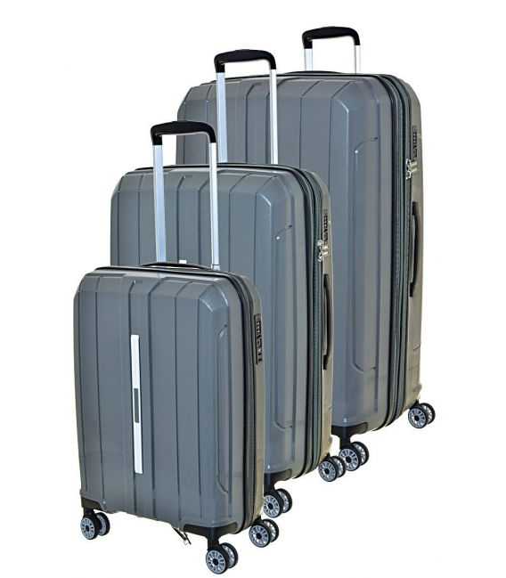 Набір Валіз Snowball 83803 3 в 1 срібний - картинка, зображення, фото валізи