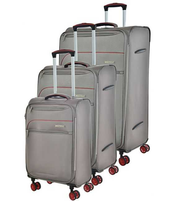 Набор Чемоданов Snowball 81603 3 в 1 серый фото, картинка, изображение