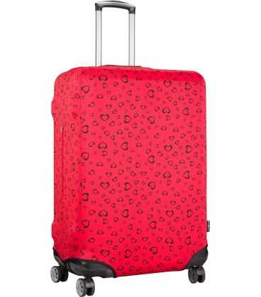 Чехол для чемодана с рисунком Coverbag L0454.0910 красный картинка, изображение, фото