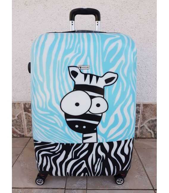 Чемодан Airtex 809 ZEBRA WORDLINE маленький S фото, картинка, изображение