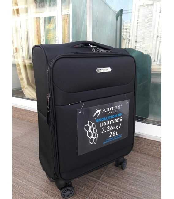 Чемодан Airtex 822 маленький S черный фото, картинка, изображение