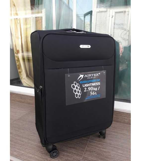 Чемодан Airtex 822 средний M черный фото, картинка, изображение