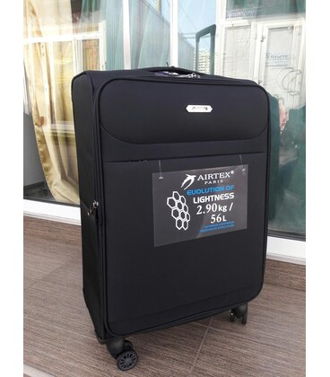 Чемодан Airtex 822 средний M черный фото, картинка, изображение