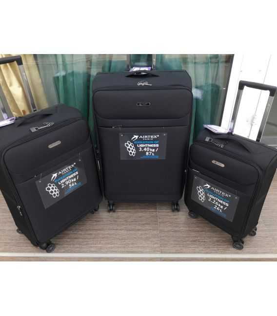 Набор Чемоданов Airtex 822 черный фото, картинка, изображение