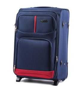 Чемодан Wings 206 маленький S синий 2 колесный фото, картинка, изображение
