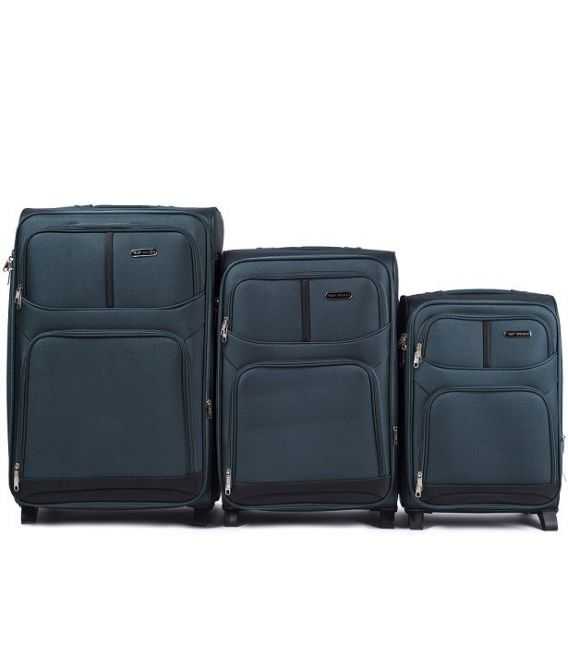 Набір Валіз Wings 206 зелений 2 колесний картинка, зображення, фото