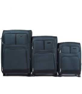 Набор Чемоданов Wings 206 зеленый 2 колесный фото, картинка, изображение