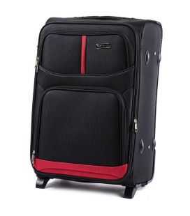 Валіза Wings 206 велика L чорна 2 колесна