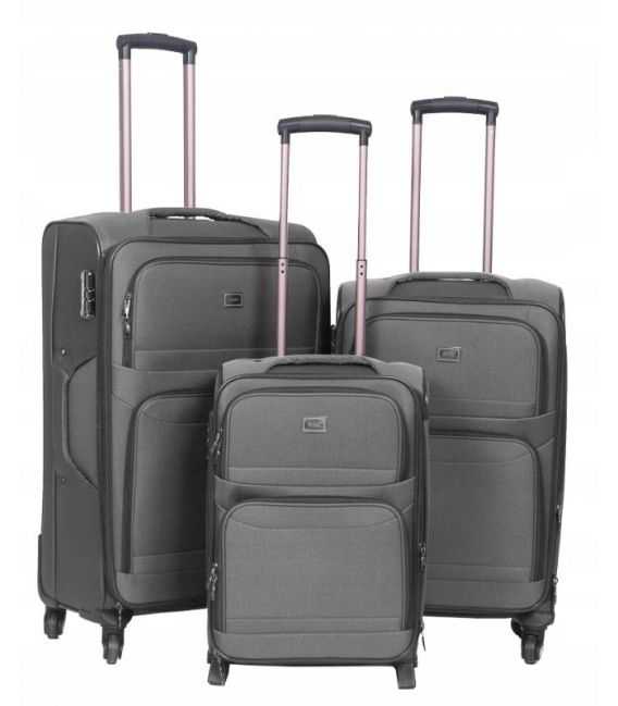 Набор Чемоданов Gravitt 618 серый фото, картинка, изображение