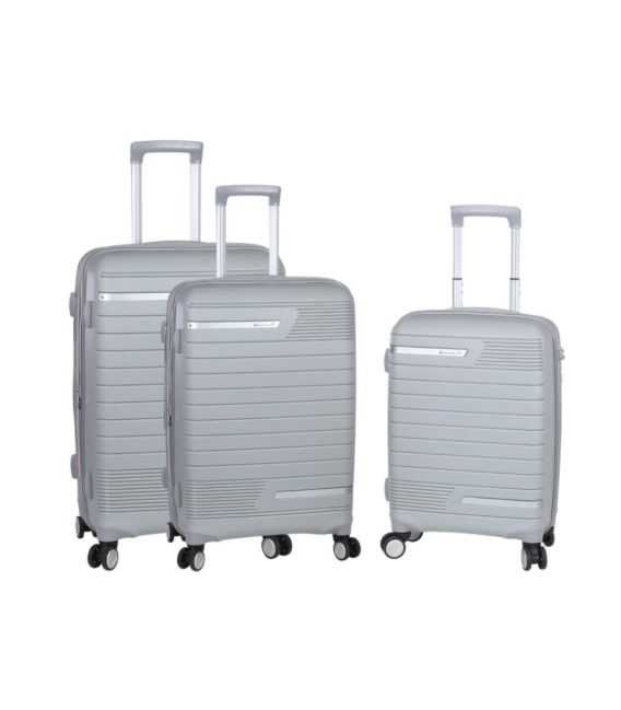 Набір Валіз Snowball 91203 3 в 1 срібний - картинка, зображення, фото валізи