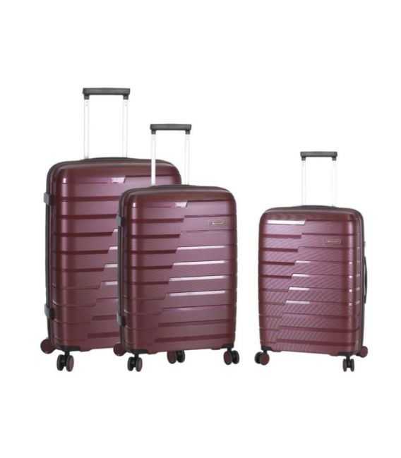 Набор Чемоданов Snowball 91503 3 в 1 бордовый фото, картинка, изображение