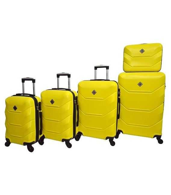 Набір Валіз Bonro 2019 5 в 1 жовтий - картинка, зображення, фото валізи