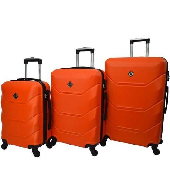 Набір Валіз Bonro 2019 3 в 1 помаранчевий - картинка, зображення, фото валізи
