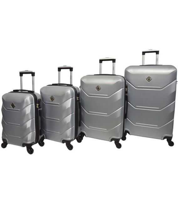 Набор Чемоданов Bonro 2019 4 в 1 серебреный фото, картинка, изображение