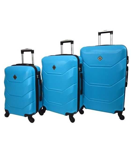 Набір Валіз Bonro 2019 3 в 1 блакитний картинка, зображення, фото