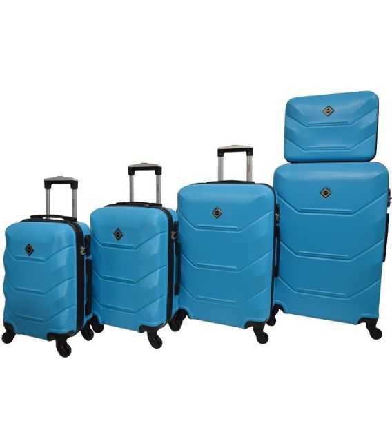 Набір Валіз Bonro 2019 5 в 1 блакитний - картинка, зображення, фото валізи