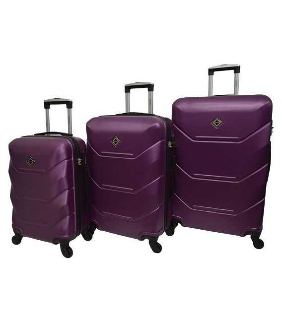 Набір Валіз Bonro 2019 3 в 1 фіолетовий картинка, зображення, фото