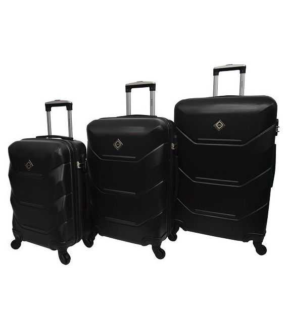 Набір Валіз Bonro 2019 3 в 1 чорний - картинка, зображення, фото валізи