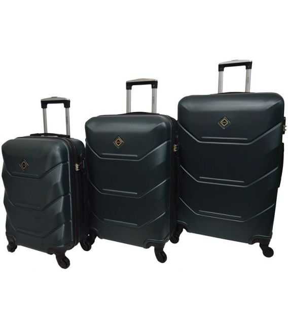 Набор Чемоданов Bonro 2019 3 в 1 изумрудный фото, картинка, изображение