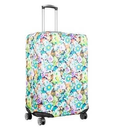 Чехол для чемодана с рисунком Coverbag L0451.5010 весенние цветы картинка, изображение, фото
