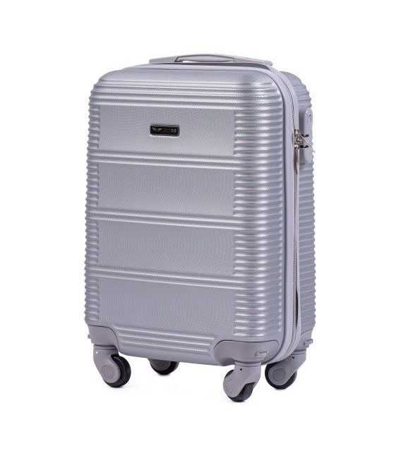 Чемодан Wings 203 Extra Mini серебристый фото, картинка, изображение