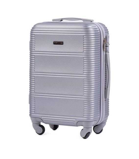 Чемодан Wings 203 маленький S серебристый фото, картинка, изображение