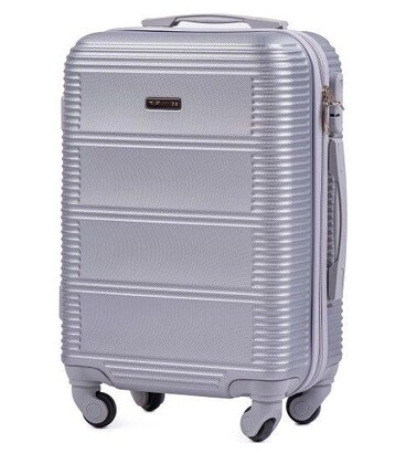 Чемодан Wings 203 маленький S серебристый фото, картинка, изображение