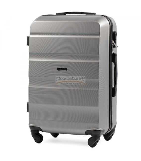 Чемодан Wings AT01 Midi серебристый фото, картинка, изображение