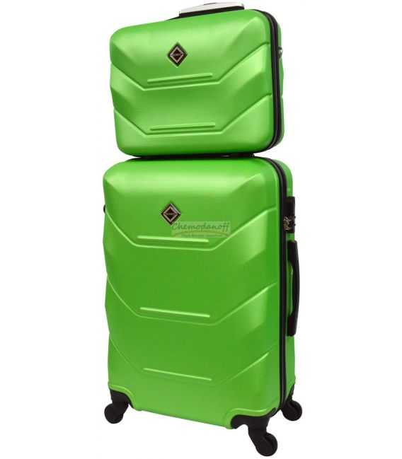 Комплект чемодан и кейс Bonro 2019 средний салатовый фото, картинка, изображение